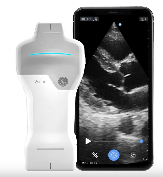GE Vscan Air SL Ultrasound Probe with Curved Array and Linear transducer