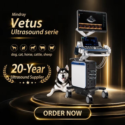 Mindray Vetus 7 Veterinary Trolley Color Doppler Ultrasound System
