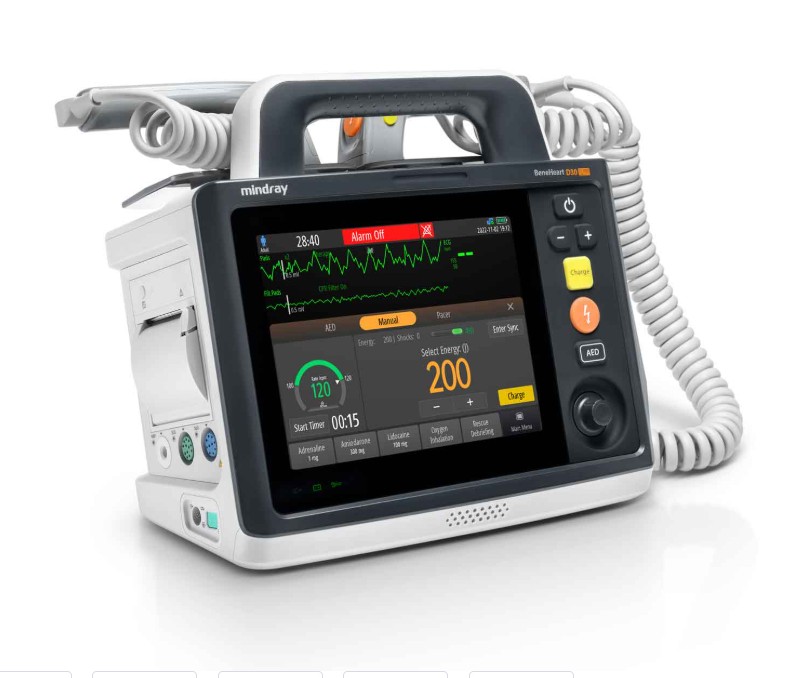 Mindray BeneHeart D30 Biphasic Defibrillator Monitor Emergency Equipment