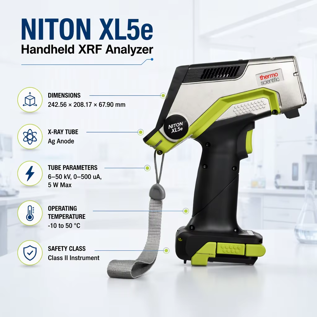 Thermo Scientific Niton XL5e Handheld XRF Analyzer - Customized for Alloy, Mining, Soil, or Plastics