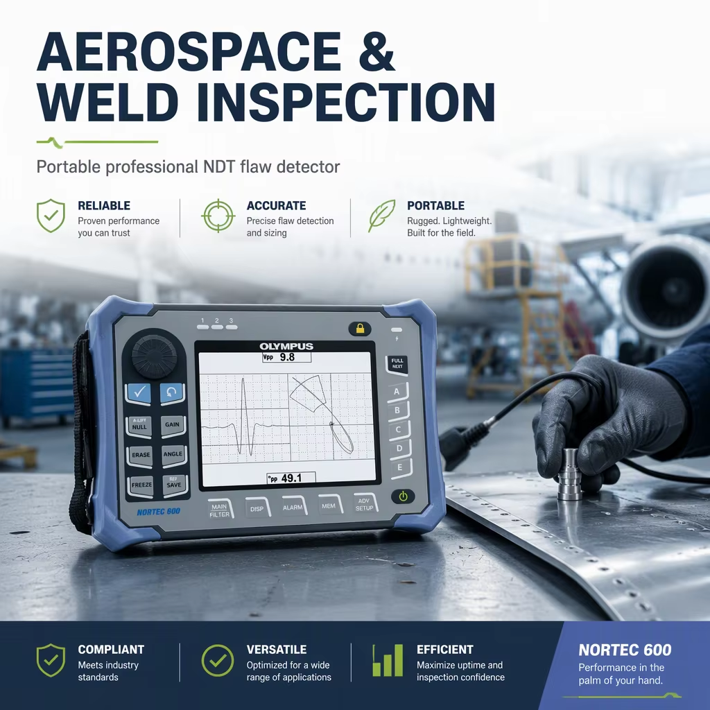 Olympus Evident NORTEC 600 Eddy Current Flaw Detector NDT Equipment