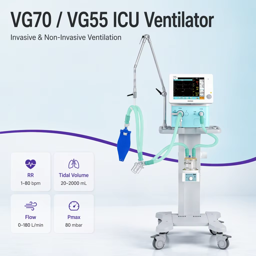 Aeonmed VG70 ICU Medical Ventilator Critical Care Equipment for ICU Emergency